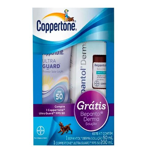 Protetor Solar Coppertone Ultra Guard Loção Fps 50 200ml Grátis Bepantol Derma Solução 50ml Protetor Solar Coppertone Ultra Guard Loção Fps 50 200ml Grátis Bepantol Derma Solução 50ml