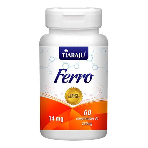 Mineral Ferro - Tiaraju - 60 Comprimidos de 250mg Mineral Ferro - Tiaraju - 60 Comprimidos de 250mg