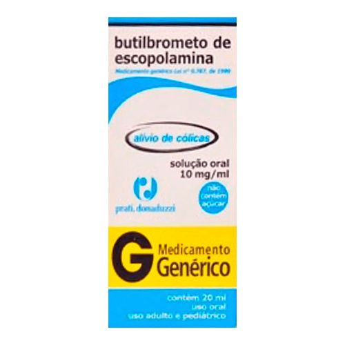 Brometo N-Butilescopólamina gotas 10mg/ml 20ml genérico Brometo N-Butilescopólamina gotas 10mg/ml 20ml genérico