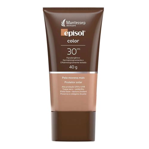 Protetor Solar Episol Color Pele Morena Mais FPS30 40g Protetor Solar Episol Color Pele Morena Mais FPS30 40g