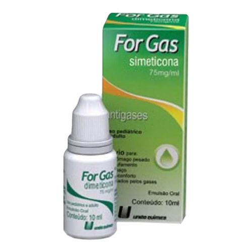 For Gás Gotas 75mg/mlUnião Química 10ml For Gás Gotas 75mg/mlUnião Química 10ml