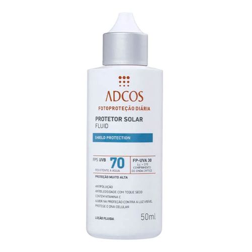 Protetor Solar Facial Adcos Fluid Shield Protection FPS70 50ml Protetor Solar Facial Adcos Fluid Shield Protection FPS70 50ml