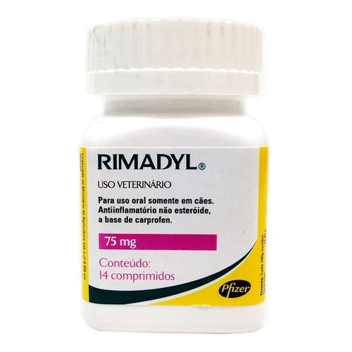 RIMADYL 75mg - frasco com 14 compr. RIMADYL 75mg - frasco com 14 compr.