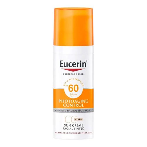 Protetor Solar Facial Eucerin Sun CC Cream Claro FPS60 50ml