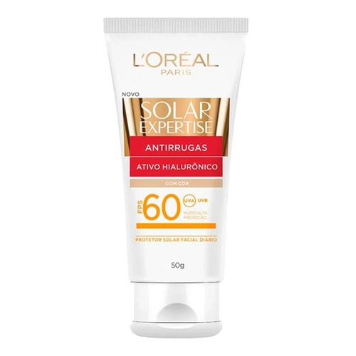Protetor Solar Facial Loreal Expertise Antirrugas Com Cor FPS60 50g Protetor Solar Facial Loreal Expertise Antirrugas Com Cor FPS60 50g