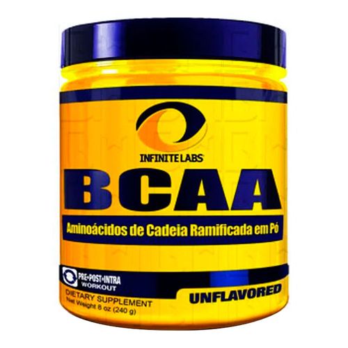 BCAA Powder 240g Sem Sabor - Infinite Labs BCAA Powder 240g Sem Sabor - Infinite Labs