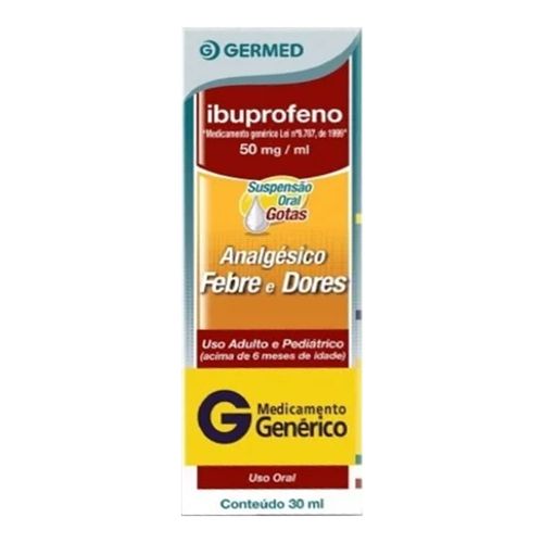 Ibuprofeno 50mg Genérico Germed 30ml Solução Oral Ibuprofeno 50mg Genérico Germed 30ml Solução Oral