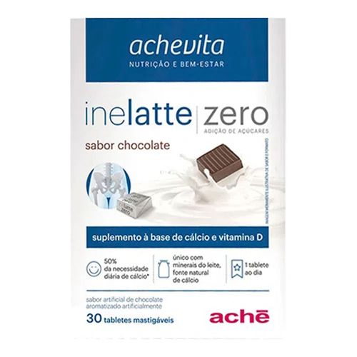 Inelatte Zero Açúcar Chocolate Ache 30 Tabletes Inelatte Zero Açúcar Chocolate Ache 30 Tabletes