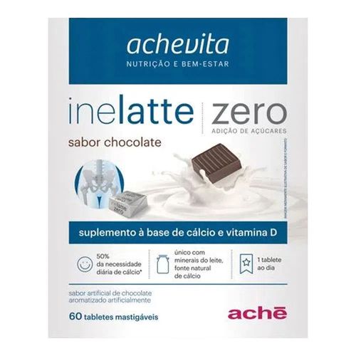 Inelatte Zero Açúcar Sabor Chocolate 60 Tabletes Ache