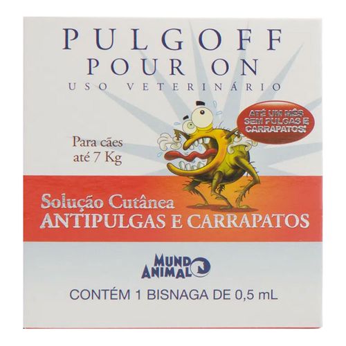 Antipulgas e Carrapatos Pulgoff Pour On 0,5 ml até 7kg