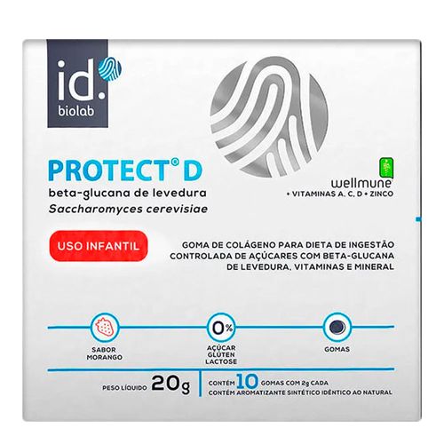 Protect D Infantil 50mg Biolab Sabor Morango 10 Gomas
