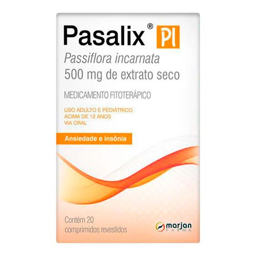 Pasalix Pi 500mg Marjan Farma 20 Comprimidos Revestidos