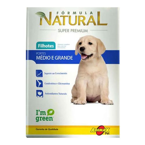 Ração Adimax Fórmula Natural Super Premium para Cães Filhotes de Porte Médio e Grande Ração Adimax Fórmula Natural Super Premium para Cães Filhotes de Porte Médio e Grande