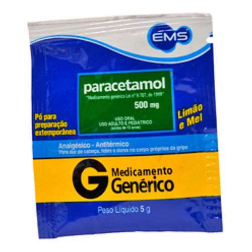 Paracetamol Limão/ Mel 500mg Genérico EMS 5g
