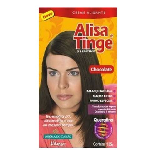 Alisante Capilar Alisa e Tinge Chocolate 80g Alisante Capilar Alisa e Tinge Chocolate 80g