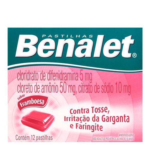 Benalet Framboesa 12 Pastilhas