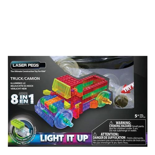 Blocos de Montar Power Block Caminhão 8 em 1 Laser Pegs Blocos de Montar Power Block Caminhão 8 em 1 Laser Pegs