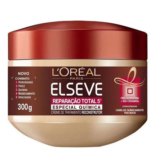 Creme de Tratamento Elseve Reparação Total 5 Química 300ml Creme de Tratamento Elseve Reparação Total 5 Química 300ml