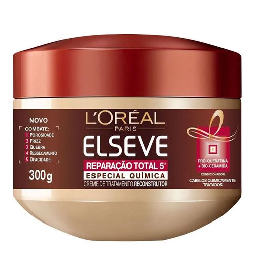 Creme de cabelo tratamento reparação total 5+ Elseve 300ml - Supermercado  Coop