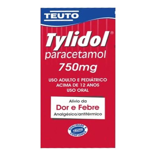 Tylidol 750mg Teuto 4 Comprimidos Tylidol 750mg Teuto 4 Comprimidos