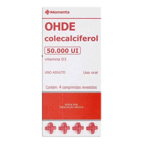 Vitamina D Ohde 50000UI Momenta 4 Comprimidos Revestidos Vitamina D Ohde 50000UI Momenta 4 Comprimidos Revestidos