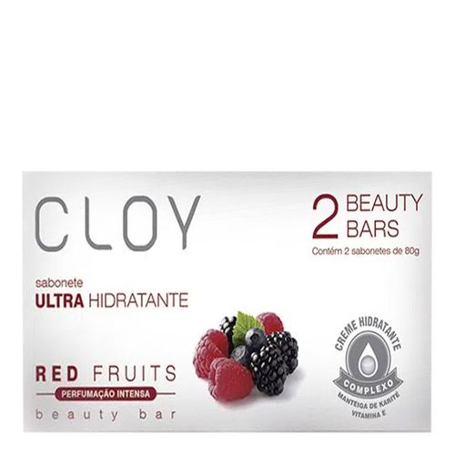 Sabonete em Barra Cloy Beauty Bars Red Fruits 80g 2 Unidades Sabonete em Barra Cloy Beauty Bars Red Fruits 80g 2 Unidades