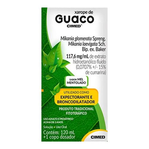 Xarope De Guaco Cimed Solução Oral 120ml Xarope De Guaco Cimed Solução Oral 120ml