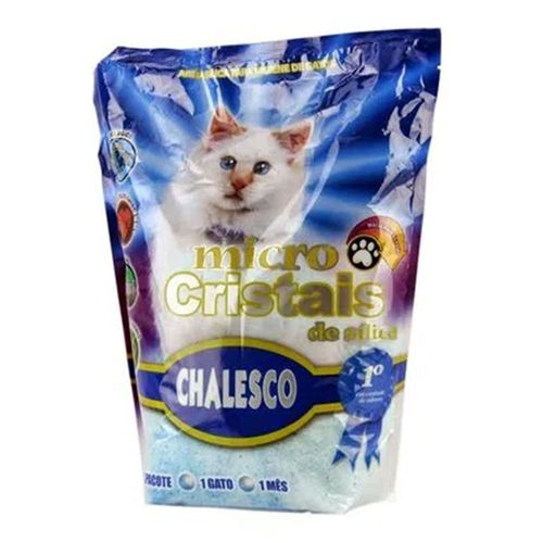 Areia Higiênica Micro Cristais de Sílica CHALESCO - 1,8kg Areia Higiênica Micro Cristais de Sílica CHALESCO - 1,8kg