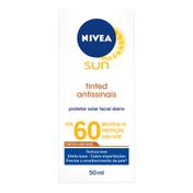 Protetor Solar Facial Nivea Sun Tinted Antissinais FPS 60 50ml