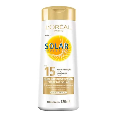 Protetor Solar L'Oréal Sublime Protection FPS 15 120ml Protetor Solar L'Oréal Sublime Protection FPS 15 120ml