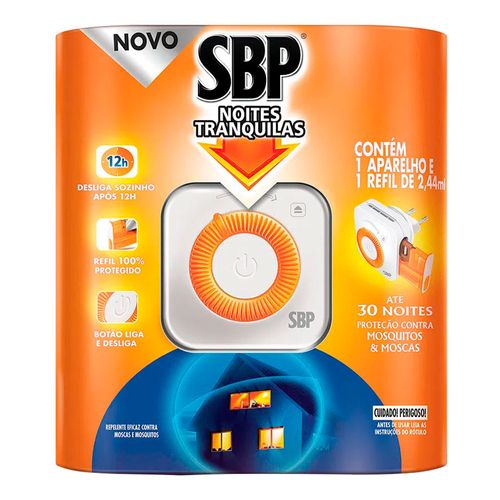 Inseticida Elétrico SBP 30 Noites Tranquilas Aparelho + Refil Inseticida Elétrico SBP 30 Noites Tranquilas Aparelho + Refil