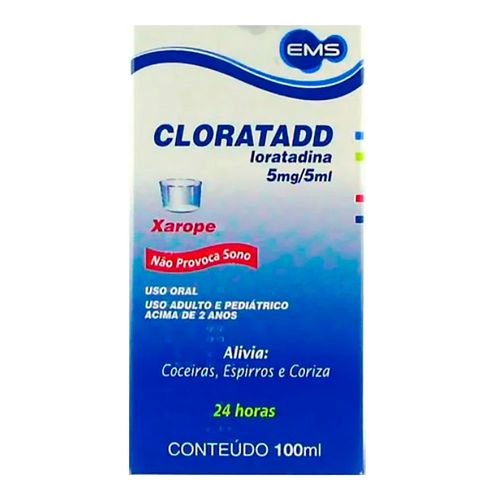 Cloratadd Xarope 5mg/5ml EMS 100ml Cloratadd Xarope 5mg/5ml EMS 100ml