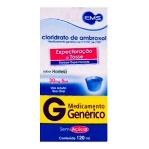Cloridato Ambroxol 6mg/ml Genérico EMS Expectorante 120ml Cloridato Ambroxol 6mg/ml Genérico EMS Expectorante 120ml