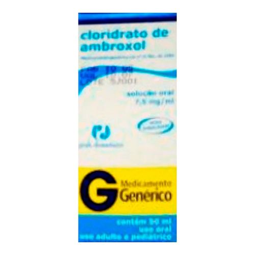 Cloridrato Ambroxol 7,5mg Genérico Prati Solução Oral 50ml Cloridrato Ambroxol 7,5mg Genérico Prati Solução Oral 50ml