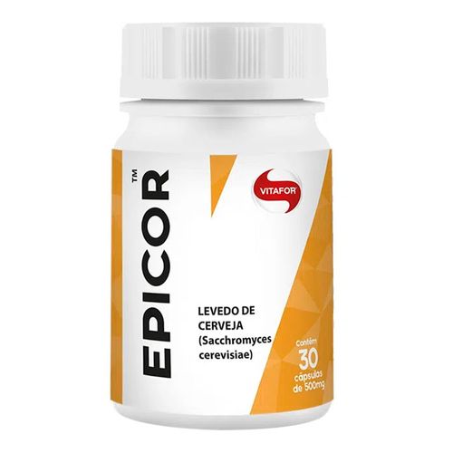 Levedo de Cerveja Epicor - Vitafor - 30 Cápsulas de 500mg Levedo de Cerveja Epicor - Vitafor - 30 Cápsulas de 500mg
