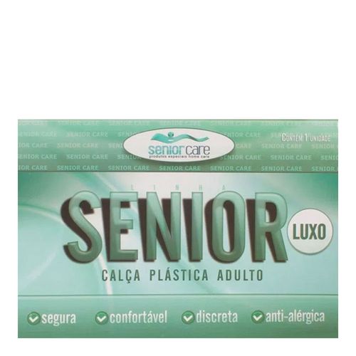 Calça Plástica Bege Com Botão Luxo Senior Care