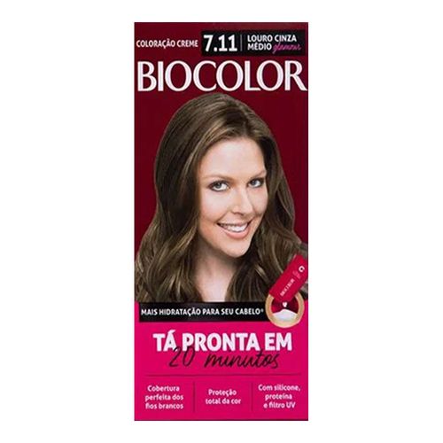 Mini Kit Tintura Biocolor Louro Cinza Médio Glamour 7.11