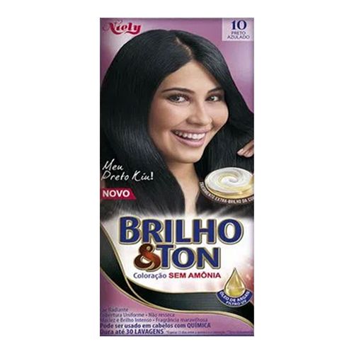 Mini Kit Tintura Brilho&Ton 1.0 Preto Azulado Mini Kit Tintura Brilho&Ton 1.0 Preto Azulado