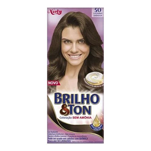 Mini Kit Tintura Brilho&Ton 5.0 Castanho Amendoa Mini Kit Tintura Brilho&Ton 5.0 Castanho Amendoa