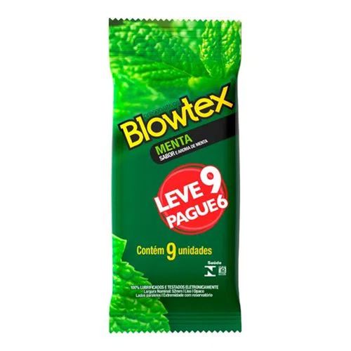Preservativo Blowtex Sabor Menta 9 Unidades Preservativo Blowtex Sabor Menta 9 Unidades