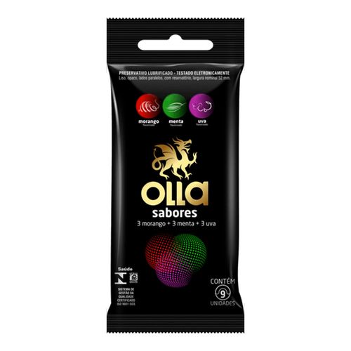 Preservativo Camisinha Olla 3 Sabores 9 Unidades Preservativo Camisinha Olla 3 Sabores 9 Unidades