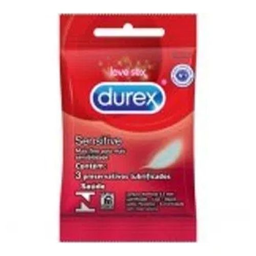 Preservativo Durex Sensitive 3 Unidades Preservativo Durex Sensitive 3 Unidades