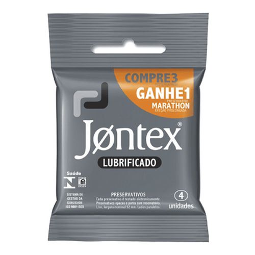 Preservativo Jontex Lubrificado 3 Unidades + 1 Preservativo Marathon Preservativo Jontex Lubrificado 3 Unidades + 1 Preservativo Marathon