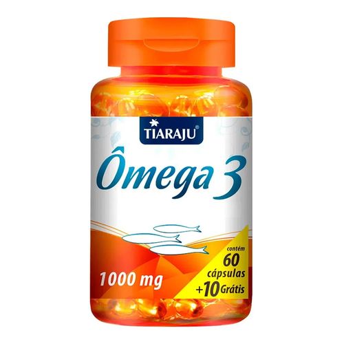 Ômega 3 - Tiaraju - 60+10 Cápsulas de 1000mg