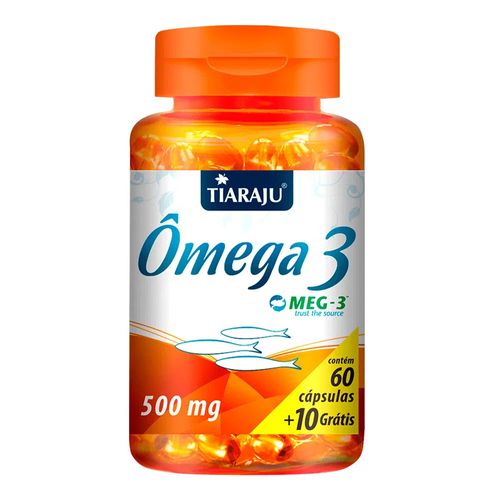 Ômega 3 - Tiaraju - 60+10 Cápsulas de 500mg Ômega 3 - Tiaraju - 60+10 Cápsulas de 500mg