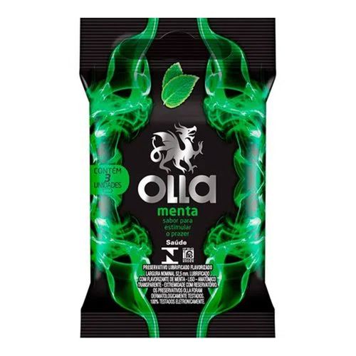 Preservativo Olla Sabor Menta 3 Unidades