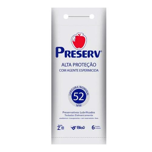 Preservativo Preserv Alta Proteção Lubrificado 6 Unidades