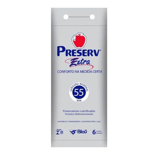Preservativo Preserv Extra Lubrificado 6 Unidades Preservativo Preserv Extra Lubrificado 6 Unidades