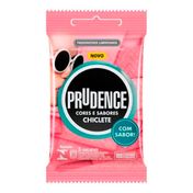 Preservativo Prudence Cores & Sabores Chiclete 3 Unidades