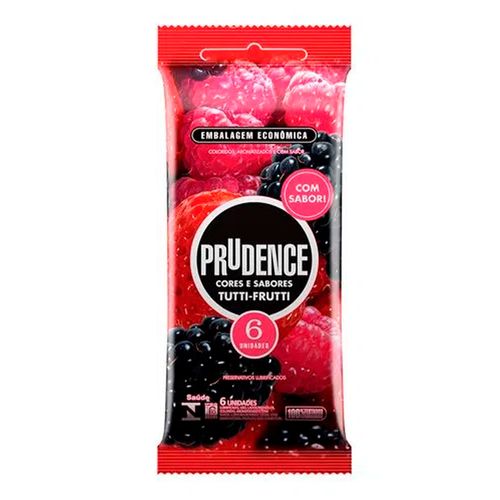 Preservativo Prudence Cores E Sabores Tutti Frutti 6 Unidades